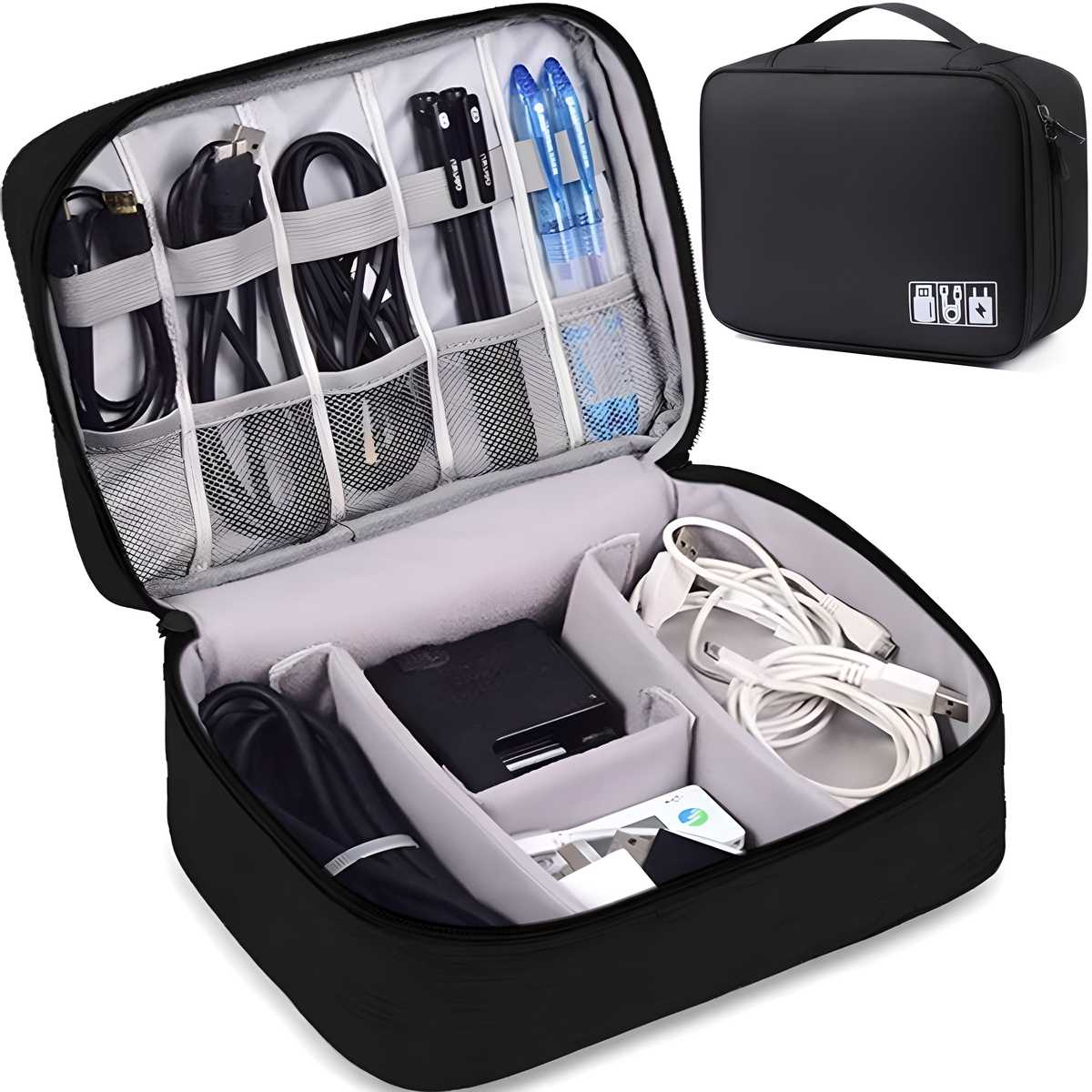 Universal Travel Gadget Organizer – Cables, Chargers & Accessories